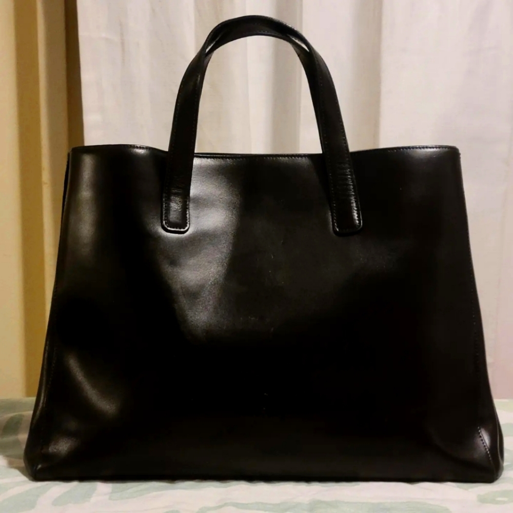 Kesslord Large Black Leather Tote